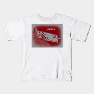 52nd Street, Los Angeles, California by Mistah Wilson Kids T-Shirt